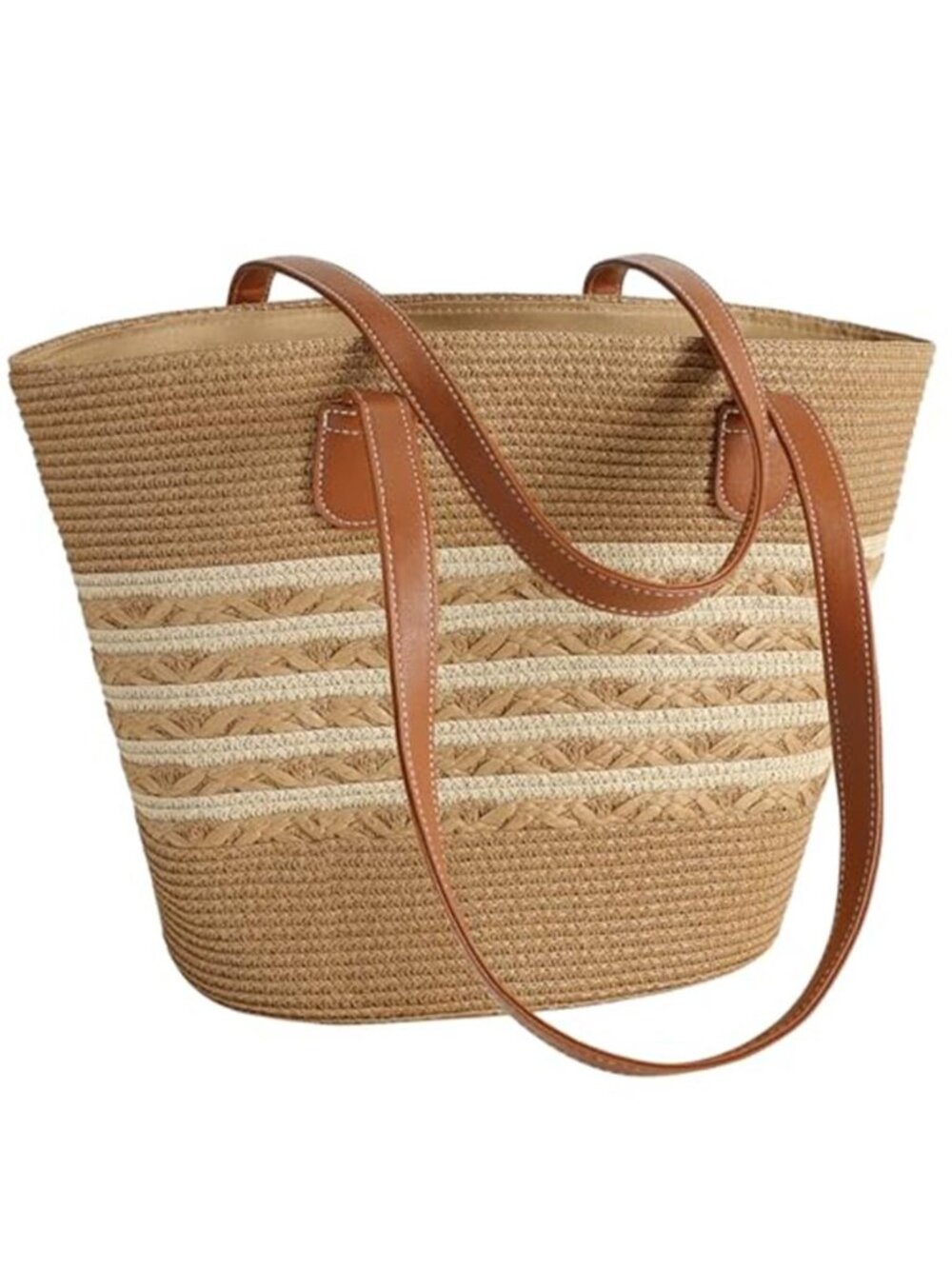 Straw Bag For Women, Summer Straw Beach Handbags Large Shoulder Purses